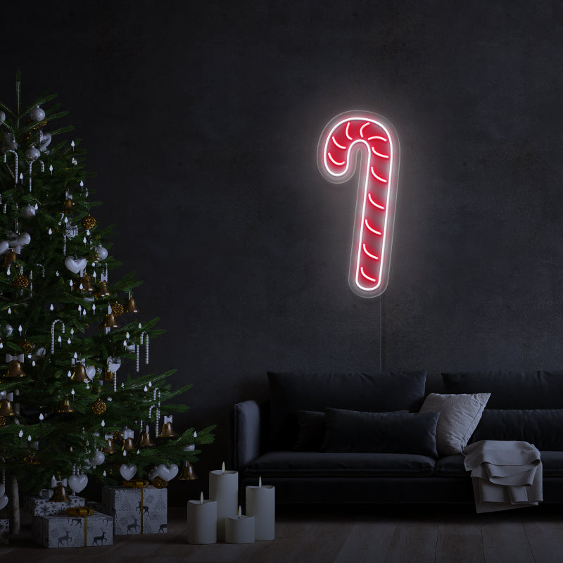 "Sucre d'orge de Noël" - Signe en néon LED