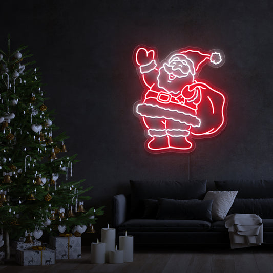 „Papa Noël“ – LED-Leuchtreklame