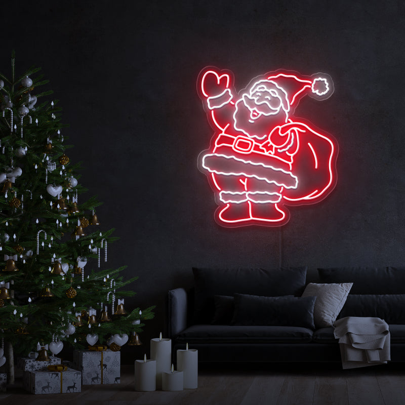 "Papá Noël" - letrero de neón LED