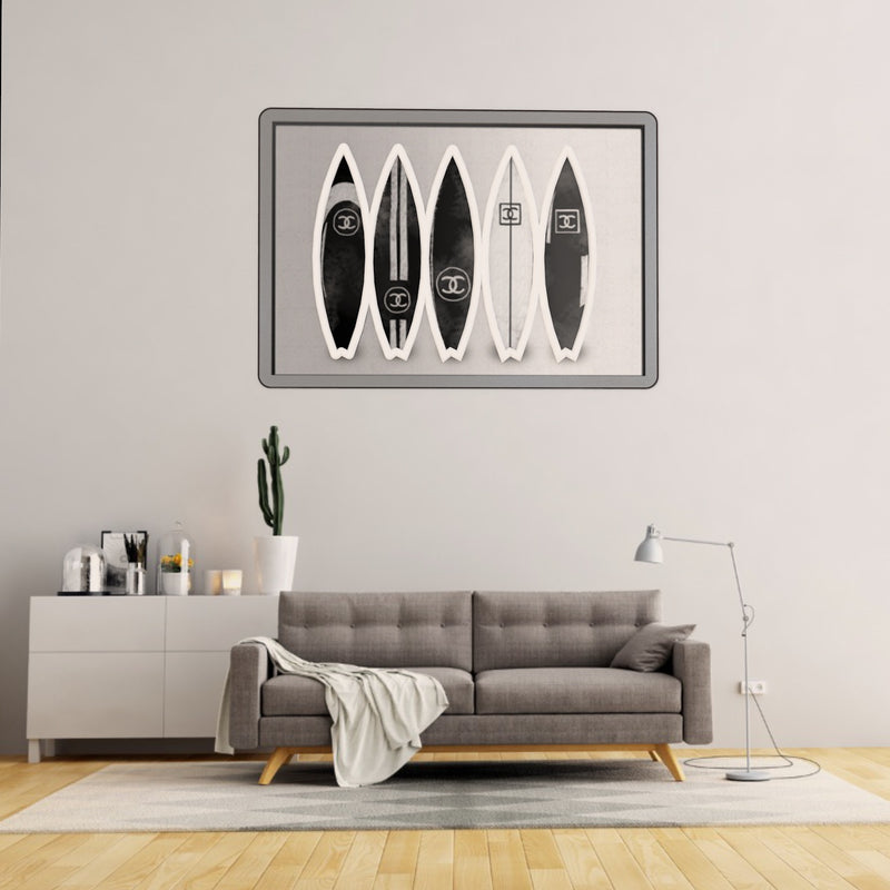"SURF BOARDS" - letreiro de néon LED