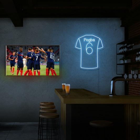 'Camiseta POGBA' - Letrero de neón LED