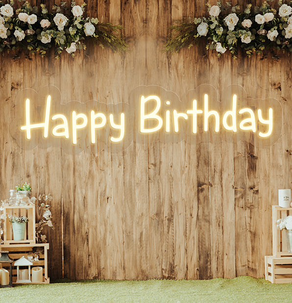 "Happy Birthday" - Signe en néon LED