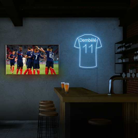 'Jersey DEMBELE' - Letrero de neón LED
