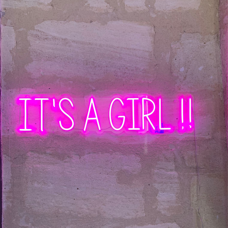 'IT'S A GIRL' - Signe en néon LED
