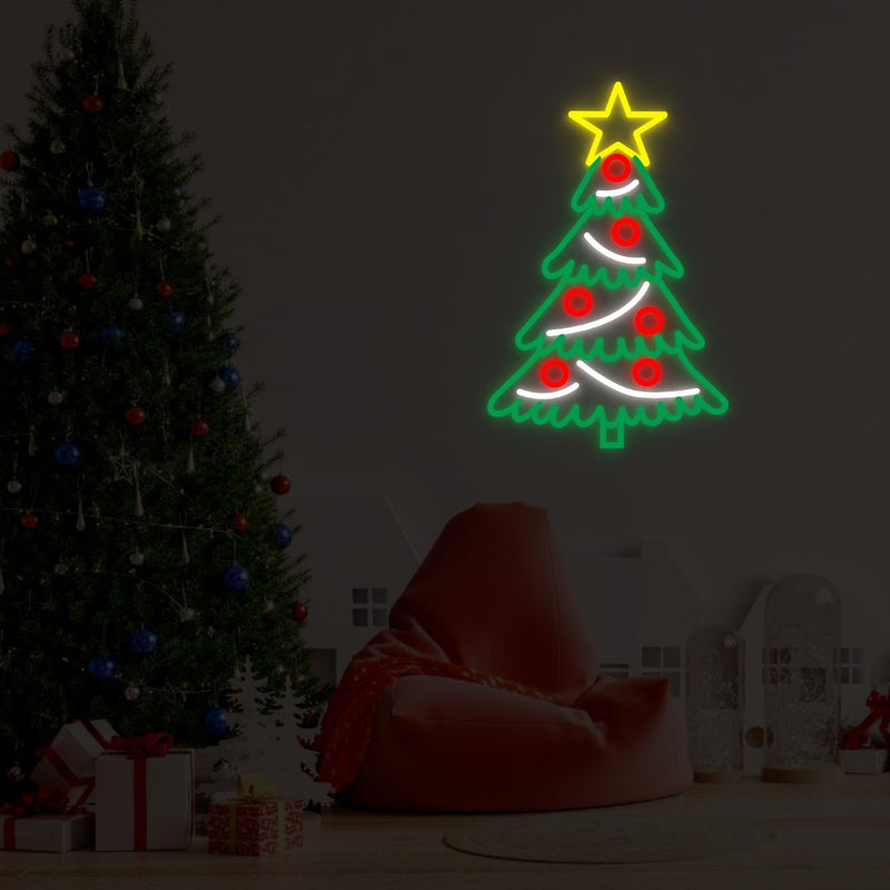 "Árvore de Natal" - letreiro de néon LED