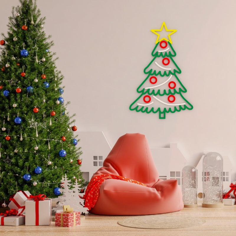 "Árvore de Natal" - letreiro de néon LED
