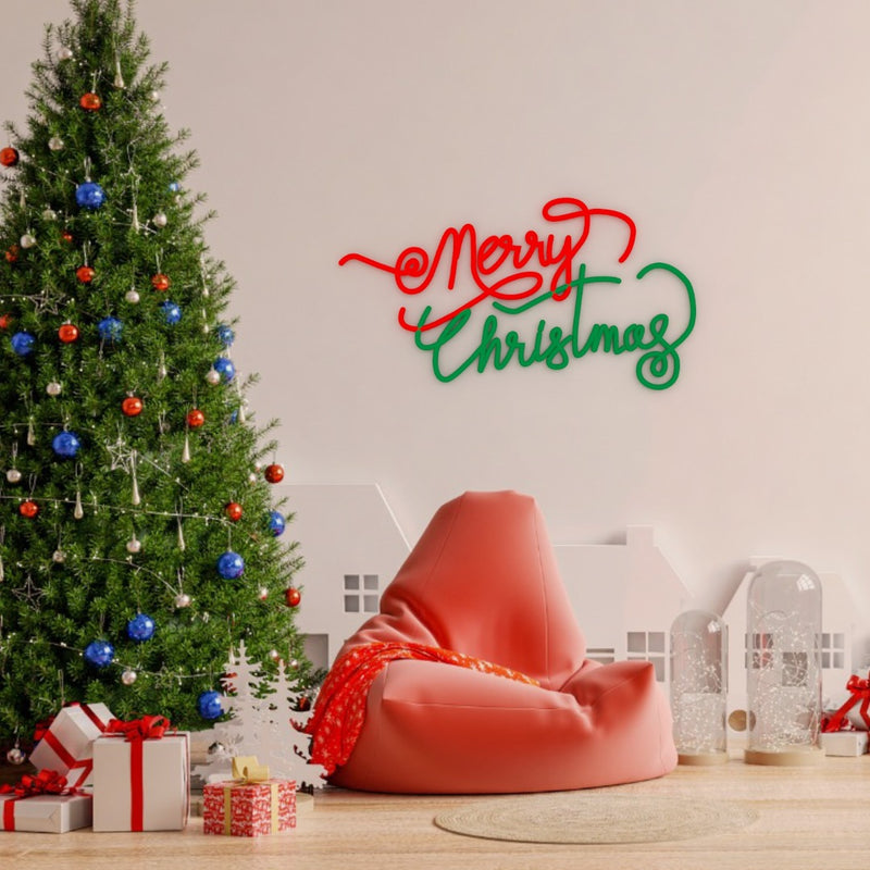 „Merry Christmas 2“ – LED-Neonschild