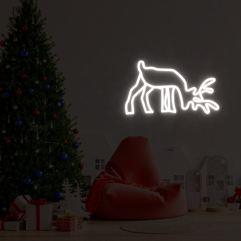 „Weihnachtsrentier“ – LED-Neonschild