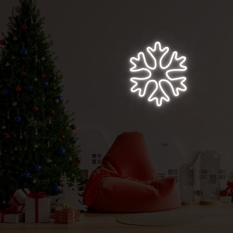 „Kleine Weihnachtsschneeflocke“ – LED-Leuchtreklame
