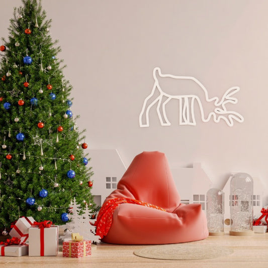 „Weihnachtsrentier“ – LED-Neonschild