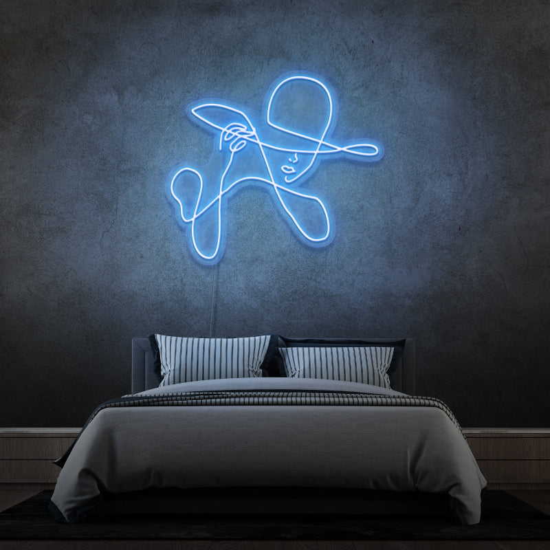 'THE LADY WITH A HAT' by Margot - LED neon sign