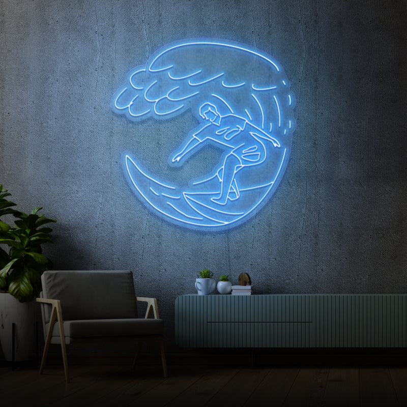 'CATCH THE WAVE' de Margot - letreiro de néon LED