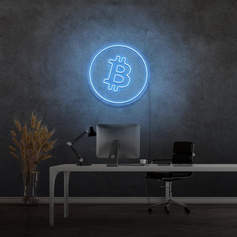 'BITCOIN' - Insegna al neon a LED