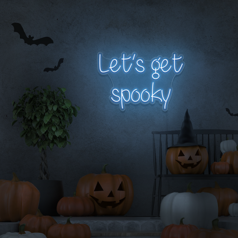 'Let's get Spooky' - signe en néon LED