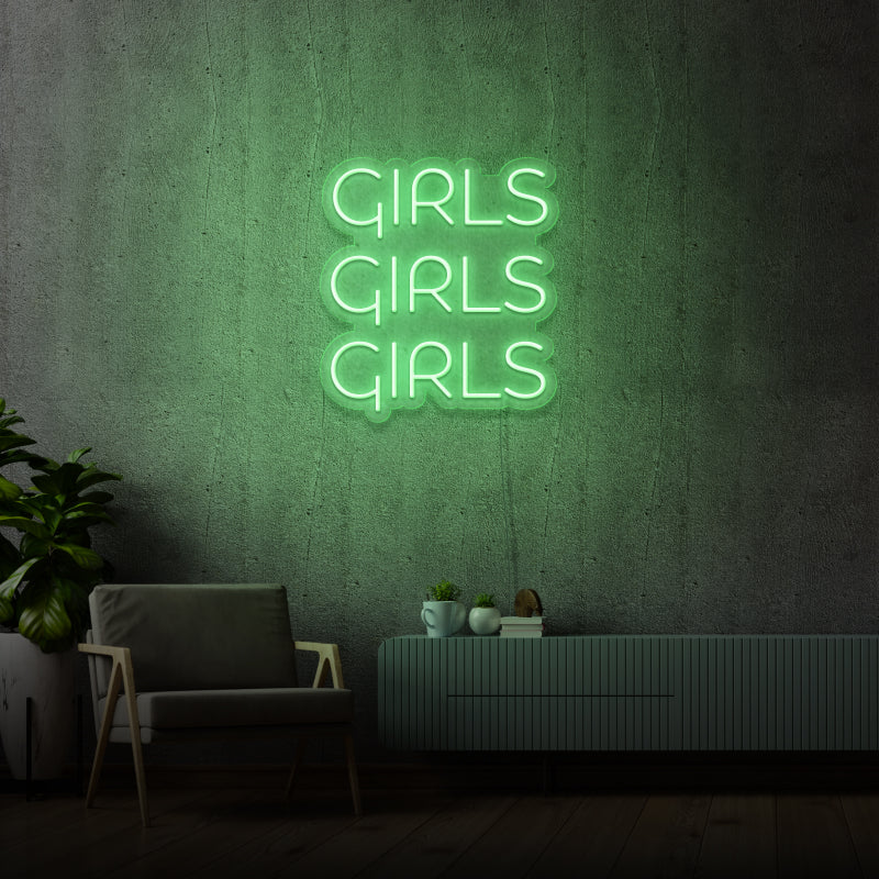 'GIRLS' - signe en néon LED