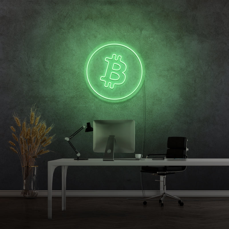 'BITCOIN' - signe en néon LED