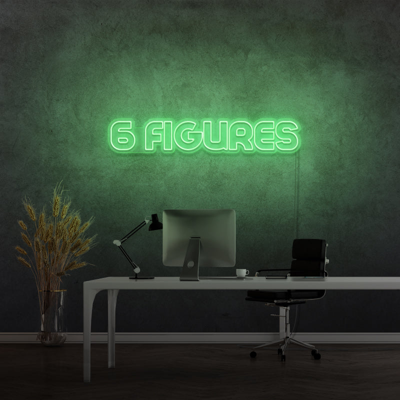 '6 FIGURES' - signe en néon LED