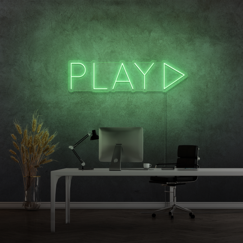 „PLAY“ – LED-Leuchtreklame