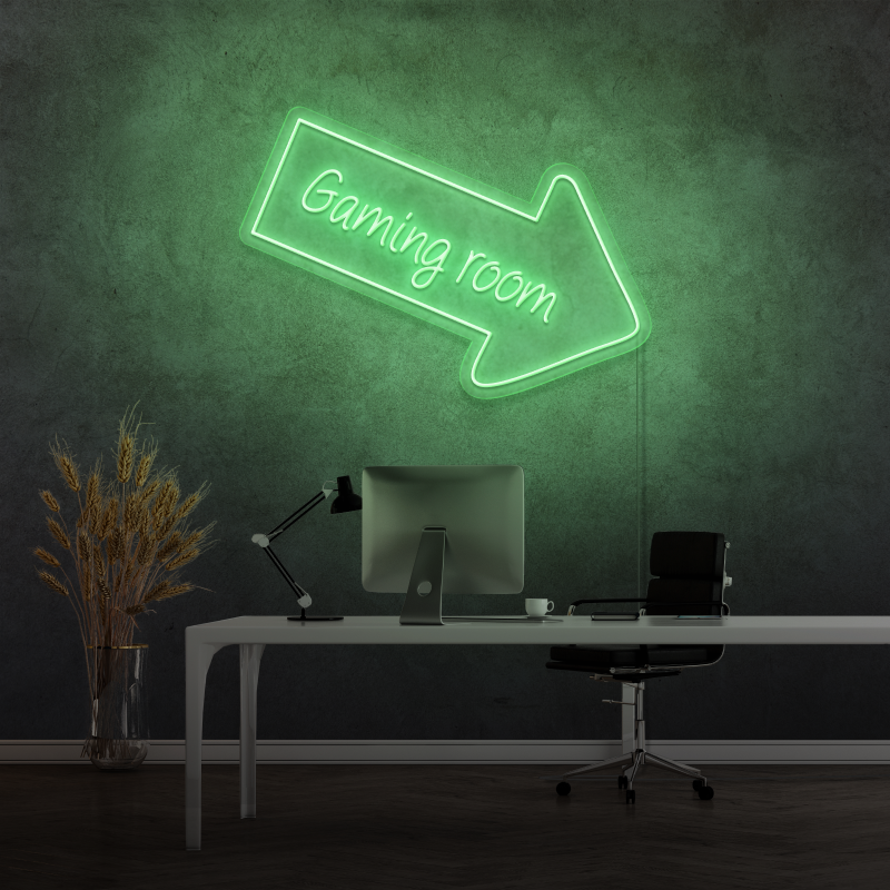 "GAMING ROOM" - Signe en néon LED