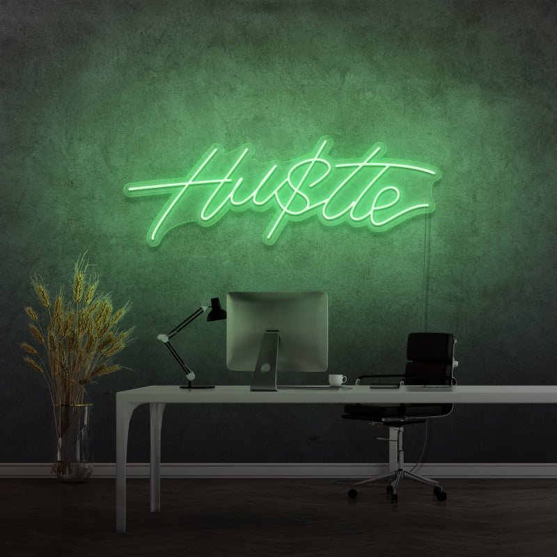 'HUSTLE' - signe en néon LED