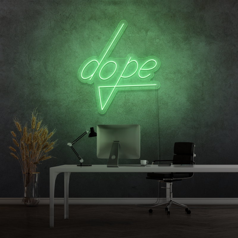 "DOPE" - letrero de neón LED