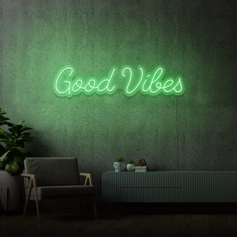 'GOOD VIBES' - signe en néon LED