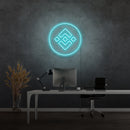 'BINANCE COIN' - letreiro de néon LED