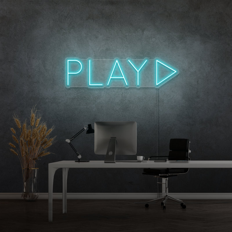 "PLAY" - Insegna al neon LED