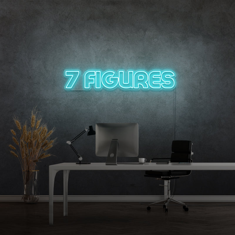 '7 FIGURES' - signe en néon LED