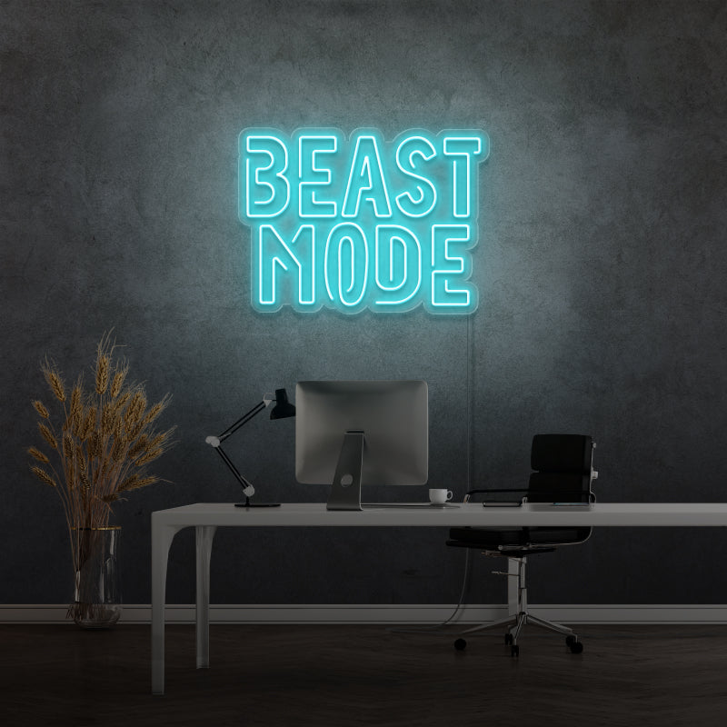 'MODO BEAST' - letreiro de néon LED