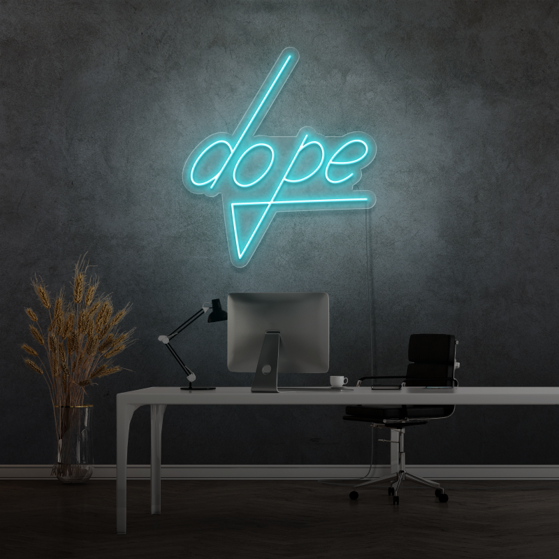 „DOPE“ – LED-Leuchtreklame