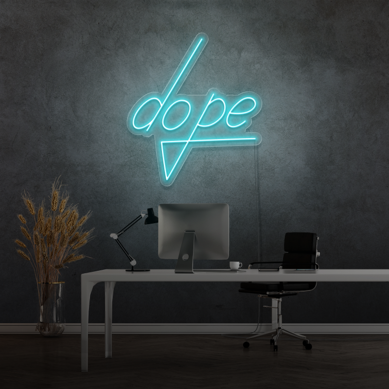 "DOPE" - letrero de neón LED
