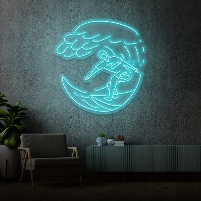 'CATCH THE WAVE' de Margot - letreiro de néon LED