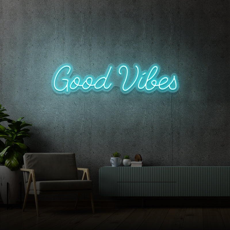 'GOOD VIBES' - signe en néon LED