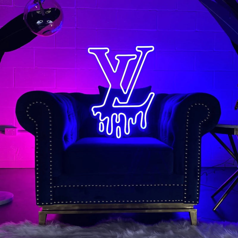 "Louis Vuitton" - letreiro de néon LED