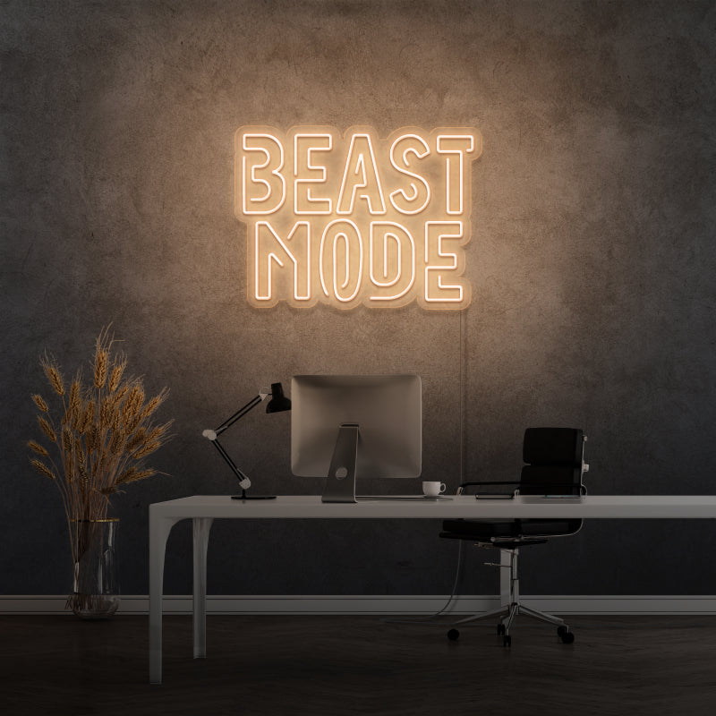 'MODO BEAST' - letreiro de néon LED