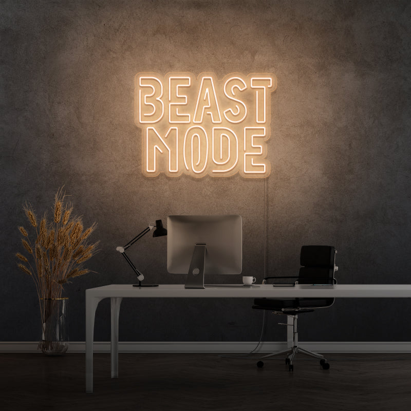 'BEAST MODE' - signe en néon LED