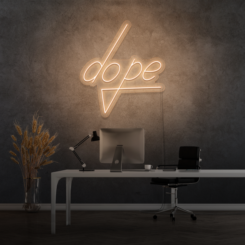 "DOPE" - letrero de neón LED