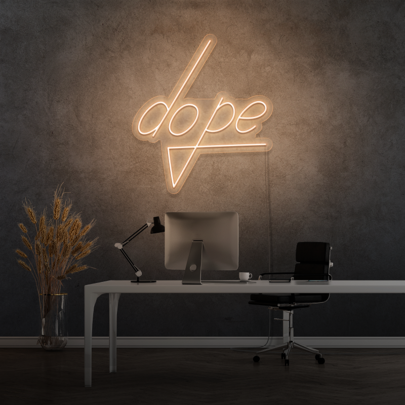 "DOPE" - letreiro de néon LED