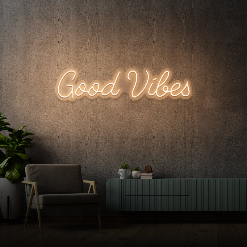 'GOOD VIBES' - signe en néon LED