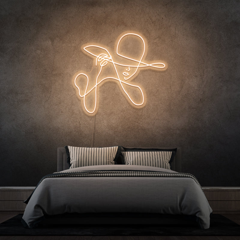 'THE LADY WITH A HAT' by Margot - LED neon sign