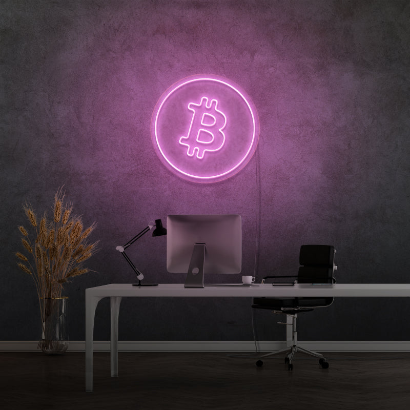 'BITCOIN' - signe en néon LED