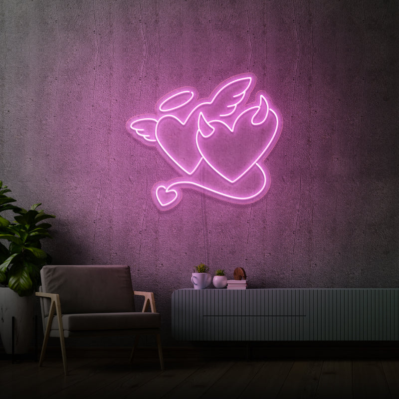 'Angel &amp; Devil' - LED neon sign