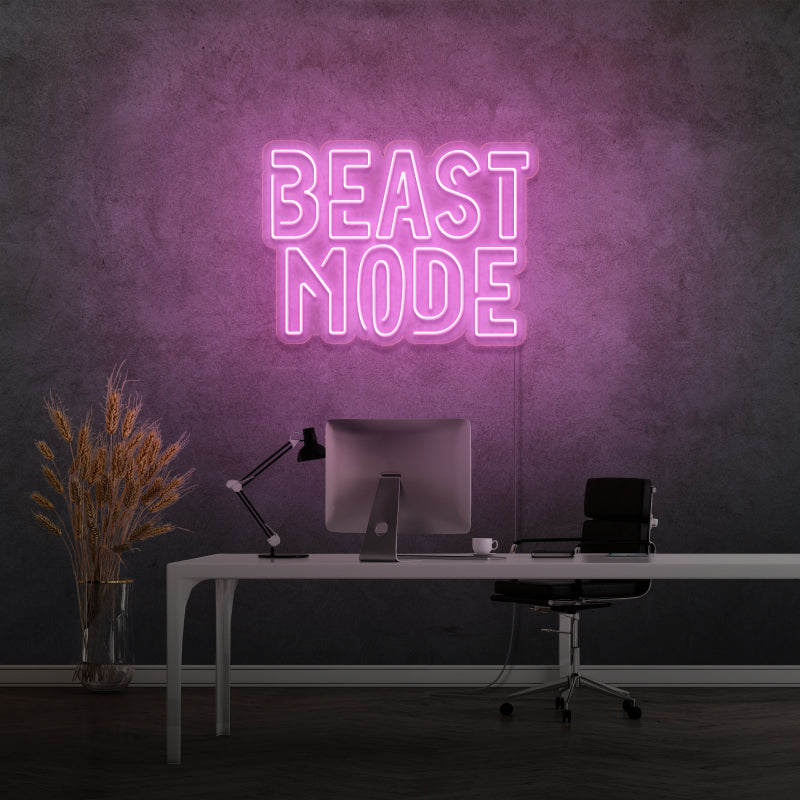 'MODO BEAST' - letreiro de néon LED