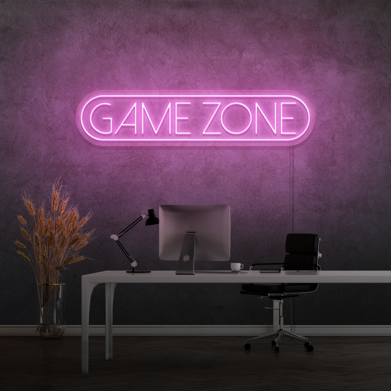 "GAME ZONE" - Insegna al neon LED