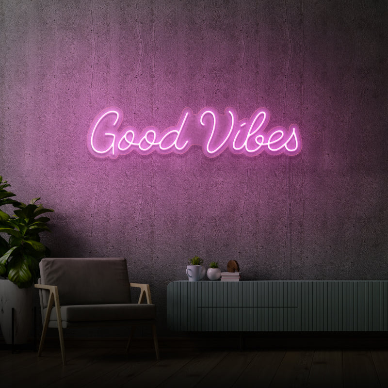 'GOOD VIBES' - Insegna al neon a LED