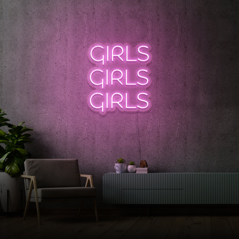 'RAGAZZE' - Insegna al neon a LED