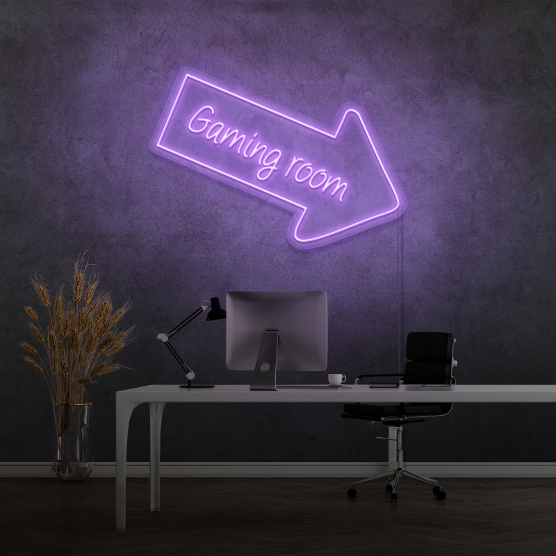 "GAMING ROOM" - Signe en néon LED