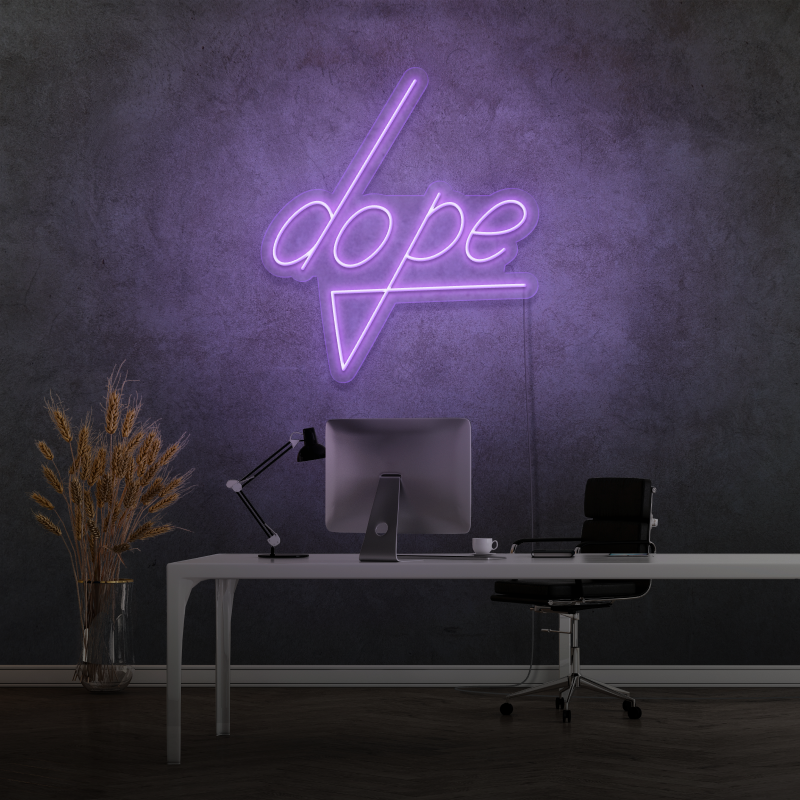 „DOPE“ – LED-Leuchtreklame