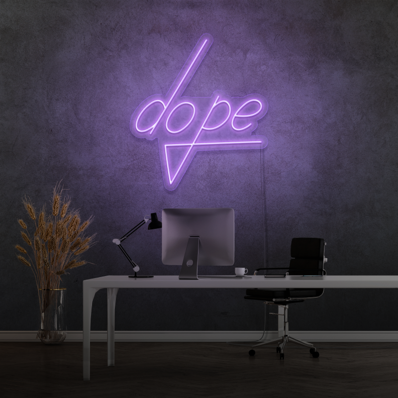 "DOPE" - Signe en néon LED